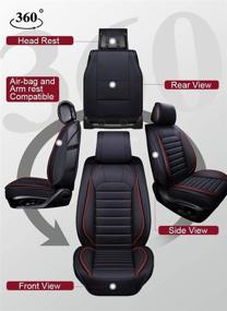 img 3 attached to OASIS AUTO Leatherette Automotive Accessories Interior Accessories in Seat Covers & Accessories