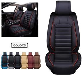 img 4 attached to OASIS AUTO Leatherette Automotive Accessories Interior Accessories in Seat Covers & Accessories
