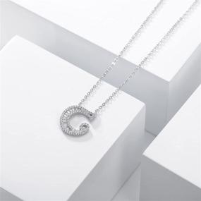 img 3 attached to AMIREUX Initial Necklace Valentines Zirconia