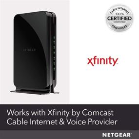 img 2 attached to 📶 NETGEAR CM500V Cable Modem with Voice - Xfinity by Comcast Internet & Voice , Supports 300 Mbps Cable Plans, 2 Phone Lines, DOCSIS 3.0, Black, 16x4 w/ Voice (CM500V-100NAS)
