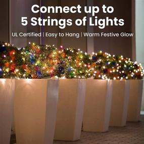 img 1 attached to 🎄 Prextex Christmas Lights: Vibrant Multi-Color String Light Set for Indoor & Outdoor Decorations (100 Count)