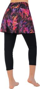 img 1 attached to 🎾 ANIVIVO Women's Tennis Skirted Leggings: Stylish Capris Yoga Leggings with Pockets and Skirts - Perfect for Tennis and Yoga Apparel