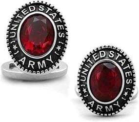 img 2 attached to Drop Silver Stainless Military Cufflinks