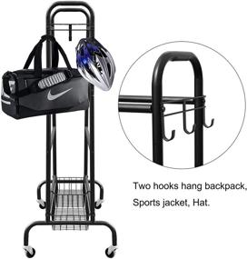 img 1 attached to 🏀 LUDING Rolling Basketball Three Layer Organizer: Top-notch Storage Solution for Sports Gear