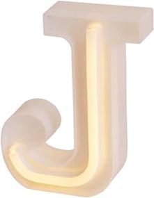 img 4 attached to 🔠 QiaoFei Light-Up Marquee Letters Neon Signs - Wall/Table Decor for Home Bar, Christmas, Birthday, Valentine's Day - Warm White Letters (J)