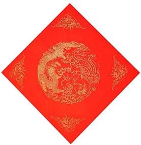 img 1 attached to 🍚 Chinese New Year Calligraphy Rice Red Paper Fu Dou Fang - DIY MasterChinese Square Sheets (13x13" / 33x33cm) - Pack of 20