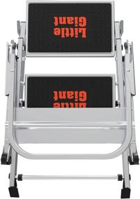 img 1 attached to Little Giant Ladders Safety Step 2-Step 2 Foot Step Stool Aluminum Type 1A 300 lbs Weight Rating Gray - 10210BA