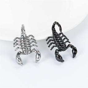 img 2 attached to PUNKYOUTH Gothic Scorpion Shaped Earrings Stretched