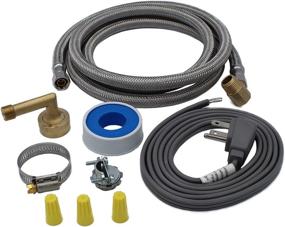 img 4 attached to Universal Dishwasher Install Kit 6572 🔌 - 6ft Stainless Hose & Power Cable Combo