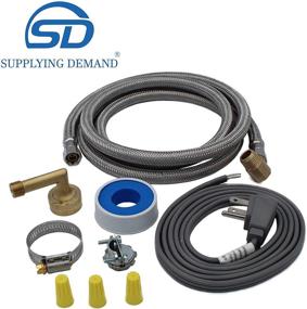 img 2 attached to Universal Dishwasher Install Kit 6572 🔌 - 6ft Stainless Hose & Power Cable Combo