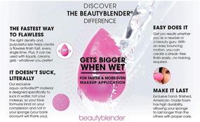 img 2 attached to Original Pink Beautyblender Makeup Sponge for Flawless Liquid Foundation, Powder, and Cream Blending. Professional Streak-Free Application Blend, Vegan, Cruelty-Free. Made in the USA