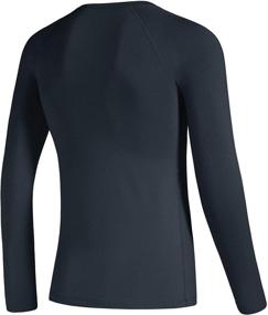 img 1 attached to 🧊 Youth Cold Gear Compression Fleece Thermal Long Sleeve Undershirts for Boys