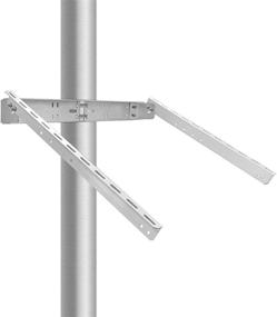 img 4 attached to Enhanced Newpowa Universal Solar Panel Mount – Durable Double Arm Pole & Wall Installation, Optimized for 70-120W Single Modules with Adjustable Tilt Angle from 0-90°