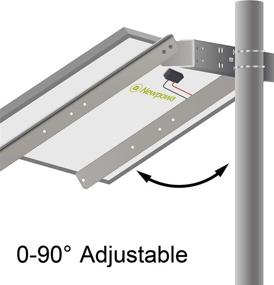 img 2 attached to Enhanced Newpowa Universal Solar Panel Mount – Durable Double Arm Pole & Wall Installation, Optimized for 70-120W Single Modules with Adjustable Tilt Angle from 0-90°