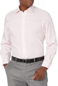 img 4 attached to 👔 Effortlessly Stylish: BUTTONED Classic Spread Collar Non Iron Pocket Men's Shirts