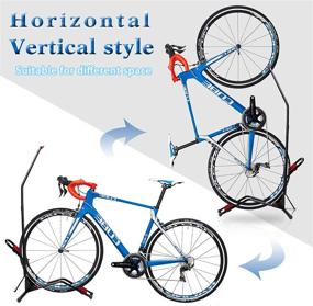 img 3 attached to 🚴 Begona Vertical Bike Rack Space-Saving Stand: Freestanding & No-Damage Wall Mount for Apartment Garage, Adjustable Upright Indoor Bike Storage for 20''-27'' Mountain/Kid/Road Bikes