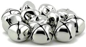 img 1 attached to 🔔 Premium Pack of 50 pcs Silver 1 Inch Christmas Jingle Bells for Stunning Holiday Décor and DIY Crafts