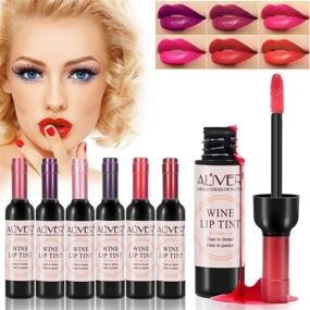 img 4 attached to 💄 Long-Lasting Waterproof Wine Lip Stain Set - 6 Colors, Ideal for Girls and Women