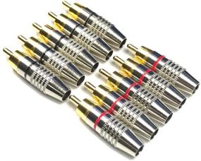 img 1 attached to High-Quality CESS RCA Plug Solder 🔌 Gold Audio Video Cable Connector (10 Pack)