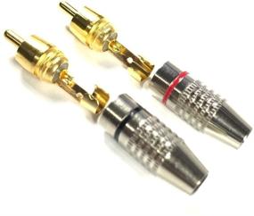 img 3 attached to High-Quality CESS RCA Plug Solder 🔌 Gold Audio Video Cable Connector (10 Pack)