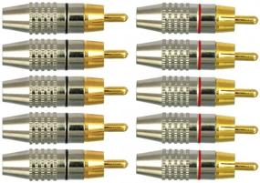 img 4 attached to High-Quality CESS RCA Plug Solder 🔌 Gold Audio Video Cable Connector (10 Pack)