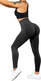 img 2 attached to 👖 RXRXCOCO High Waist Tummy Control Leggings for Women - Ruched Butt Lift Yoga Pants for Workout and Tights