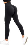 👖 rxrxcoco high waist tummy control leggings for women - ruched butt lift yoga pants for workout and tights logo