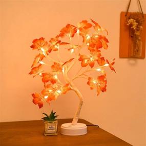 img 2 attached to 🌳 FLDFR Artificial Tree Lamp - Maple Bonsai Tree Light: Perfect Fairy Spirit Light Tree Lamp for Indoor Decoration, Parties, Weddings & Children's Gift; Battery or USB Operated