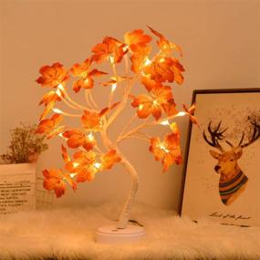 img 3 attached to 🌳 FLDFR Artificial Tree Lamp - Maple Bonsai Tree Light: Perfect Fairy Spirit Light Tree Lamp for Indoor Decoration, Parties, Weddings & Children's Gift; Battery or USB Operated