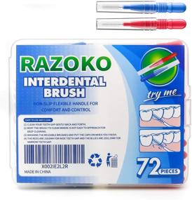 img 4 attached to 🦷 Efficient and Easy-to-Use Interdental Brushes for Effective Tooth Cleaning (72 Count)