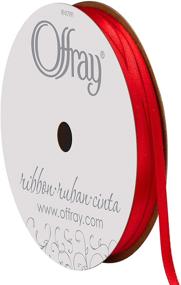 img 3 attached to 🎀 Offray Double Face Satin Craft Ribbon: 1/8-Inch x 24-Feet, Red - Premium Quality for Versatile DIY Projects