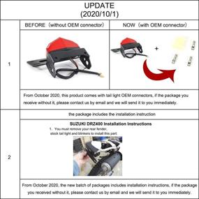 img 1 attached to 🚦 Xitomer Удаление крыльев с LED красным хвостовым светом и светом номерного знака - подходит для DRZ400S DRZ400SM 2005-2021, DRZ400E 2008-2021