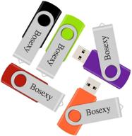 🔑 набор из 5 флеш-накопителей usb по 2 гб - флешки bosexy с дизайном карабина, светодиодным индикатором - черный, зеленый, красный, оранжевый, фиолетовый, по 2 гб каждый, цвета в ассортименте. логотип