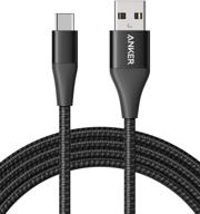 🔌 кабель anker powerline+ ii usb-c to usb-a (6 футов / 1.8 м): совместим с samsung galaxy s9/s9+, s8/s8+, note 8, lg v20/g5/g6 и многими другими. логотип