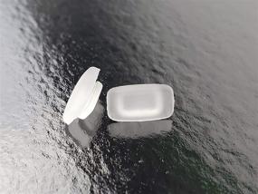 img 3 attached to 👓 Premium Quality 2 Pairs of 12mm x 6mm Square Slip in Silicone Nose Pads for Glasses by LMP Optical Supply