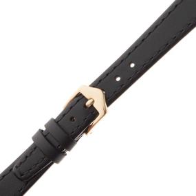 img 2 attached to 🔍 Gilden Ladies 8-14mm Stitched Calfskin Flat Black Watch Band FS60" - "Optimized Search: Gilden Ladies 8-14mm Flat Black Stitched Calfskin Watch Band FS60