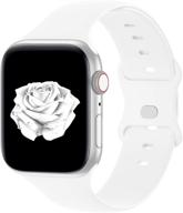 📱 мягкий силиконовый спортивный ремешок bandiction для apple watch se/series 6/5/4/3/2/1 - совместим с ремешками series 3 38мм и series 5 40мм iwatch - спортивное издание, 38/40mm логотип