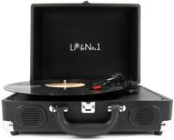 🎵 lp & no.1 portable suitcase turntable with stereo speaker - 3 speed belt-drive vinyl record player in black logo