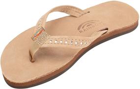 img 4 attached to 🌈 Colorful Crystal Leather Boys' Shoes and Sandals: Rainbow Sandals for Kids