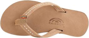 img 2 attached to 🌈 Colorful Crystal Leather Boys' Shoes and Sandals: Rainbow Sandals for Kids
