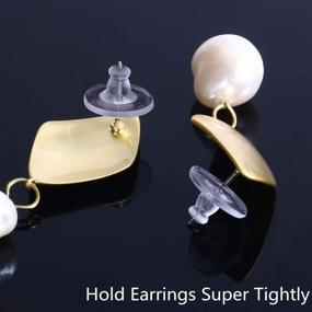 img 4 attached to 300-Piece Clear Silicone Earring Backs with Pad - Rubber Earring Back Replacement - Soft Jewelry Findings