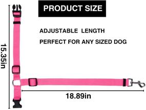 img 3 attached to 2 Pack Adjustable Nylon Fabric Dog Seat Belts for Safe and Secure Travel in Vehicles