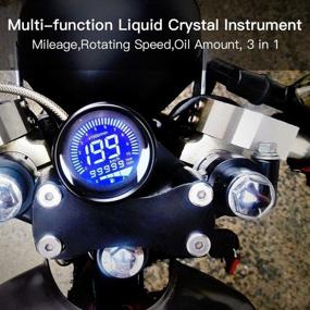 img 3 attached to 🛵 Enhance Your Motorcycle with the 12V Universal Digital Motorbike Speedometer Tachometer Oil Level Meter LCD Gauge Tachometer - Motorcycle Modification Kit