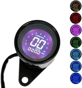 img 2 attached to 🛵 Enhance Your Motorcycle with the 12V Universal Digital Motorbike Speedometer Tachometer Oil Level Meter LCD Gauge Tachometer - Motorcycle Modification Kit