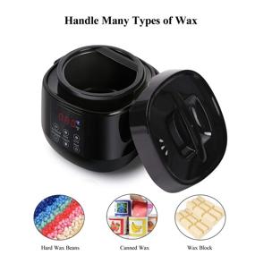 img 1 attached to 💁 Efficient UFonding Waxing Kit: Digital Wax Warmer for At-Home Hair Removal - Perfect for Armpits, Brazilian Bikini Area, and More with Hard Wax!