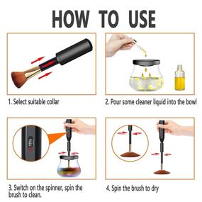 img 2 attached to Time-Saving and Easy-to-Use Makeup Brush Cleaner and Dryer Machine - Cleans and Dries within One Minute! Features 8 Rubber Tube Sleeves for Electric Cosmetic Brushes