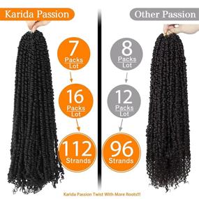 img 3 attached to 🔥 Pre Twisted Passion Twist Hair 24 inch 7Packs - Bohemian Braids for Passion Twist, Pre Looped & Synthetic Extensions