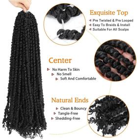 img 1 attached to 🔥 Pre Twisted Passion Twist Hair 24 inch 7Packs - Bohemian Braids for Passion Twist, Pre Looped & Synthetic Extensions