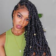 🔥 pre twisted passion twist hair 24 inch 7packs - bohemian braids for passion twist, pre looped & synthetic extensions logo