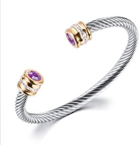 img 4 attached to 💎 Exquisite Birthstone Bracelet: Captivating Designer Inspired Jewelry for Birthday Girls